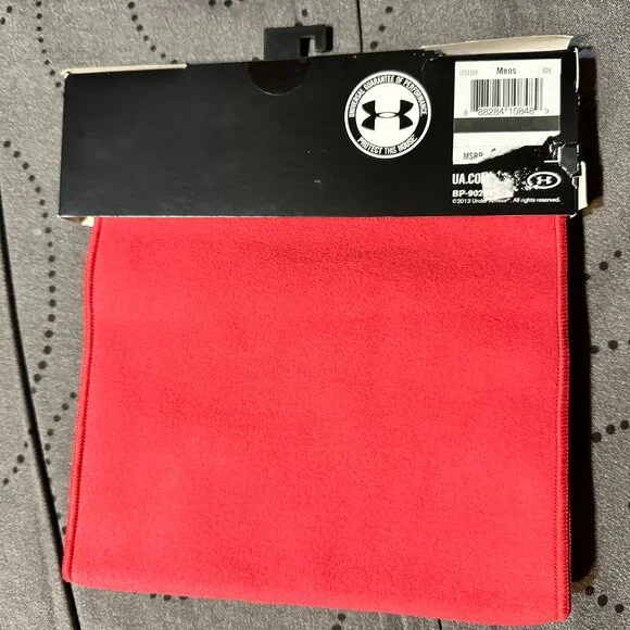 UNDER ARMOUR BLUSTERY MICRO FLEECE SCARF ONE SIZE PINK MEN NWT $15.00 - Picture 4 of 4
